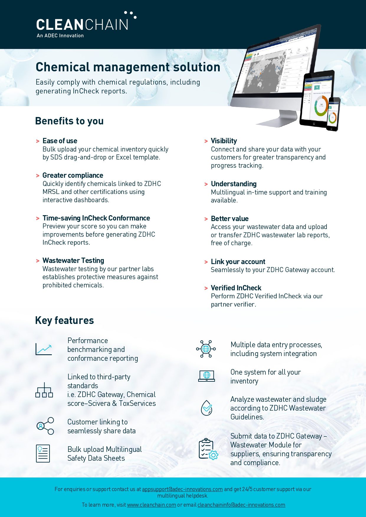 One page supplier flyer